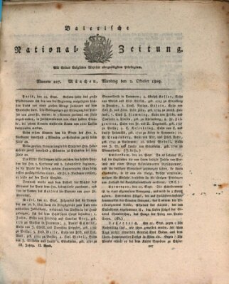 Baierische National-Zeitung Montag 2. Oktober 1809