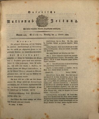 Baierische National-Zeitung Dienstag 3. Oktober 1809