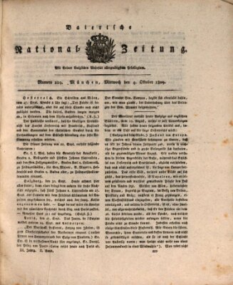 Baierische National-Zeitung Mittwoch 4. Oktober 1809