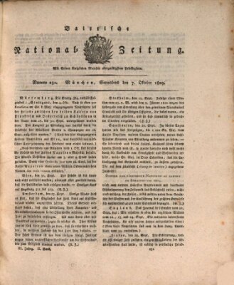 Baierische National-Zeitung Samstag 7. Oktober 1809