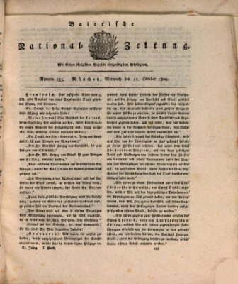 Baierische National-Zeitung Mittwoch 11. Oktober 1809