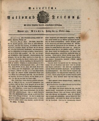 Baierische National-Zeitung Freitag 13. Oktober 1809