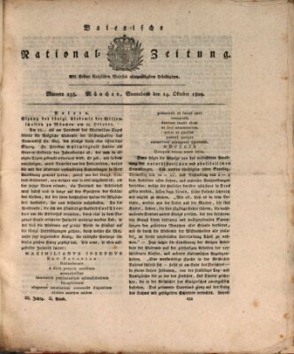 Baierische National-Zeitung Samstag 14. Oktober 1809