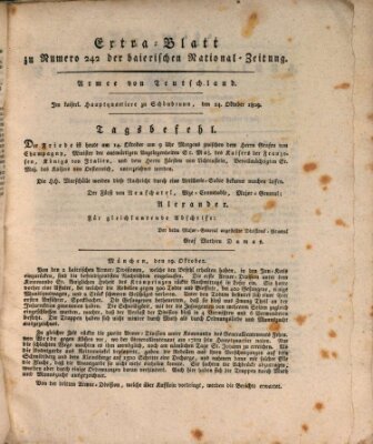 Baierische National-Zeitung Donnerstag 19. Oktober 1809