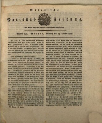 Baierische National-Zeitung Mittwoch 25. Oktober 1809