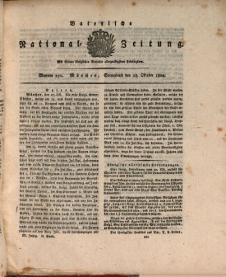 Baierische National-Zeitung Samstag 28. Oktober 1809