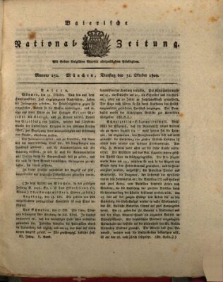 Baierische National-Zeitung Dienstag 31. Oktober 1809