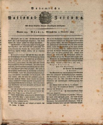 Baierische National-Zeitung Donnerstag 2. November 1809