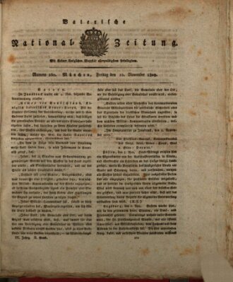 Baierische National-Zeitung Freitag 10. November 1809