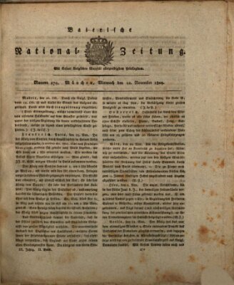 Baierische National-Zeitung Mittwoch 22. November 1809