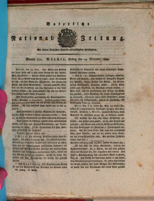 Baierische National-Zeitung Freitag 24. November 1809