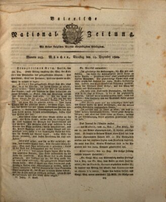 Baierische National-Zeitung Dienstag 19. Dezember 1809