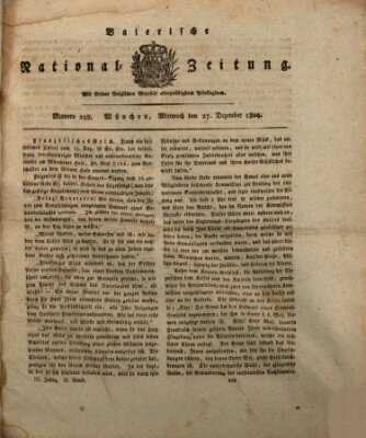 Baierische National-Zeitung Mittwoch 27. Dezember 1809