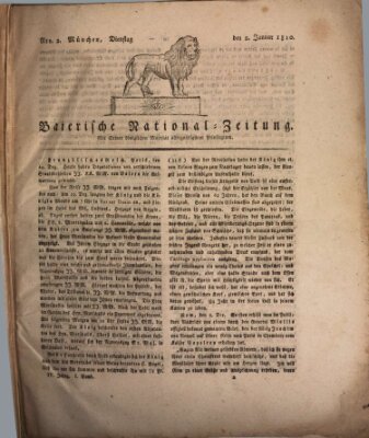 Baierische National-Zeitung Dienstag 2. Januar 1810