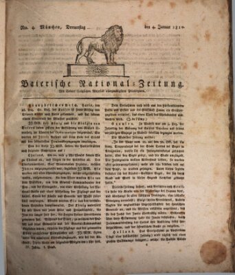 Baierische National-Zeitung Donnerstag 4. Januar 1810