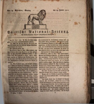 Baierische National-Zeitung Montag 15. Januar 1810