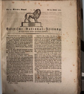 Baierische National-Zeitung Mittwoch 17. Januar 1810