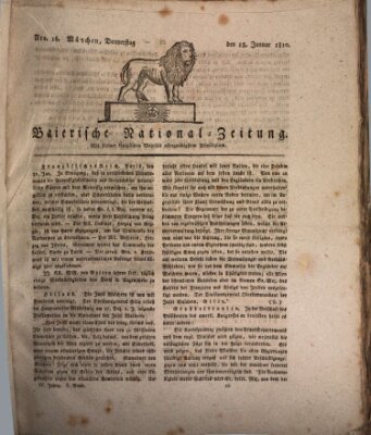 Baierische National-Zeitung Donnerstag 18. Januar 1810