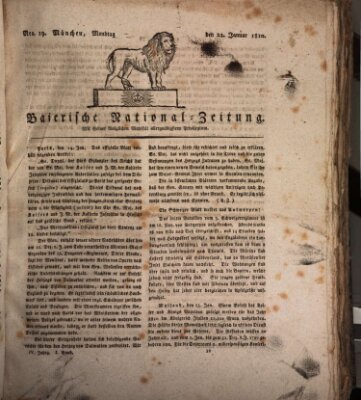 Baierische National-Zeitung Montag 22. Januar 1810