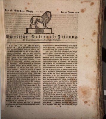 Baierische National-Zeitung Dienstag 30. Januar 1810