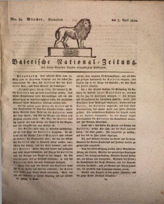 Baierische National-Zeitung Samstag 7. April 1810