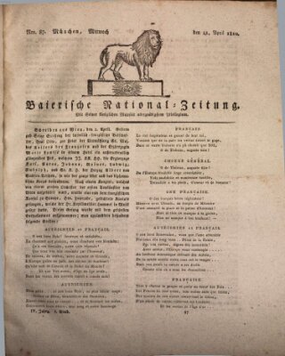 Baierische National-Zeitung Mittwoch 11. April 1810