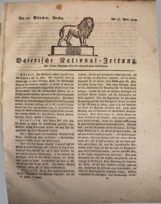 Baierische National-Zeitung Dienstag 17. April 1810