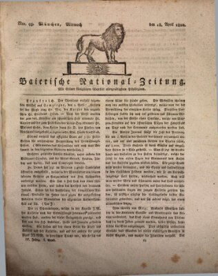 Baierische National-Zeitung Mittwoch 18. April 1810