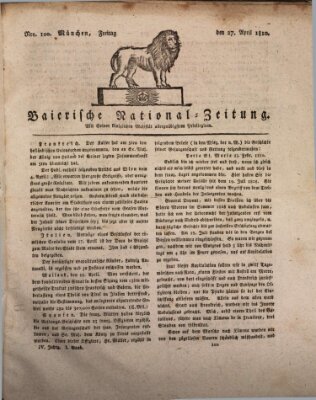 Baierische National-Zeitung Freitag 27. April 1810