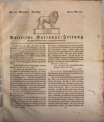 Baierische National-Zeitung Donnerstag 10. Mai 1810