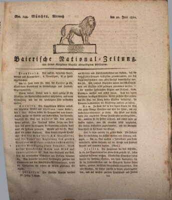 Baierische National-Zeitung Mittwoch 20. Juni 1810