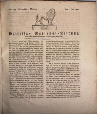 Baierische National-Zeitung Montag 2. Juli 1810