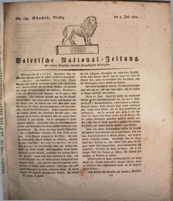 Baierische National-Zeitung Dienstag 3. Juli 1810