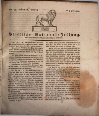 Baierische National-Zeitung Mittwoch 4. Juli 1810