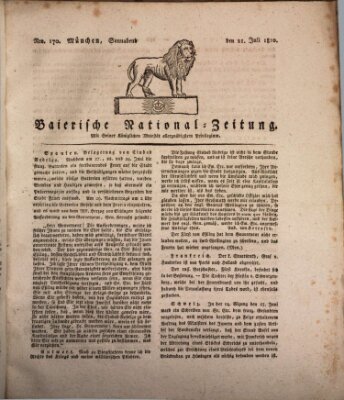 Baierische National-Zeitung Samstag 21. Juli 1810