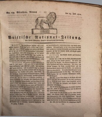 Baierische National-Zeitung Mittwoch 25. Juli 1810