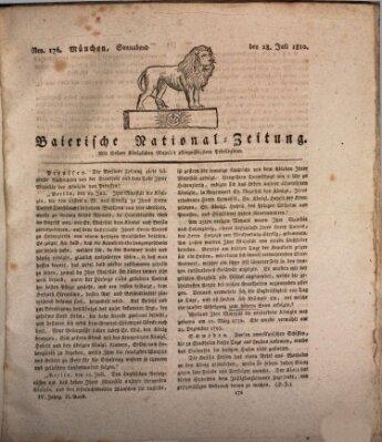 Baierische National-Zeitung Samstag 28. Juli 1810