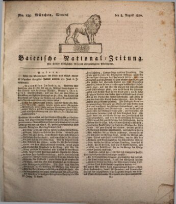 Baierische National-Zeitung Mittwoch 8. August 1810