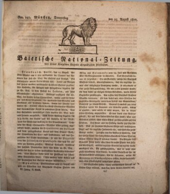 Baierische National-Zeitung Donnerstag 23. August 1810