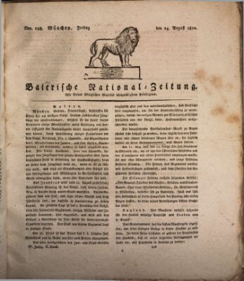 Baierische National-Zeitung Freitag 24. August 1810