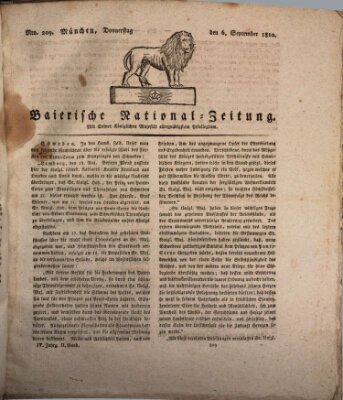 Baierische National-Zeitung Donnerstag 6. September 1810