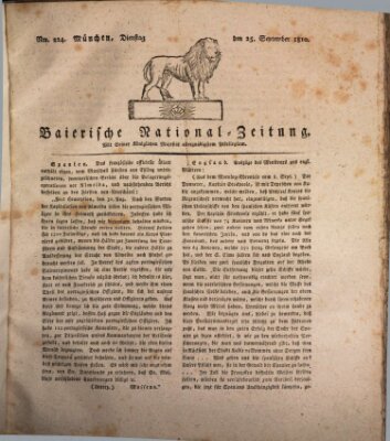 Baierische National-Zeitung Dienstag 25. September 1810