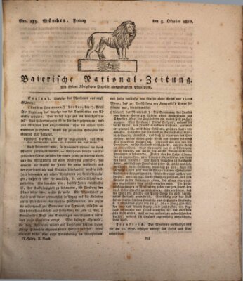 Baierische National-Zeitung Freitag 5. Oktober 1810