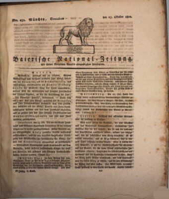 Baierische National-Zeitung Samstag 27. Oktober 1810