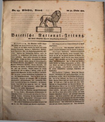 Baierische National-Zeitung Mittwoch 31. Oktober 1810