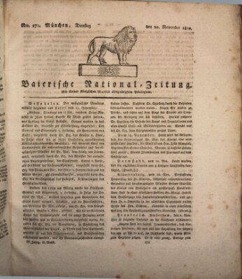 Baierische National-Zeitung Dienstag 20. November 1810