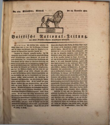 Baierische National-Zeitung Mittwoch 28. November 1810