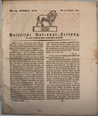 Baierische National-Zeitung Freitag 14. Dezember 1810