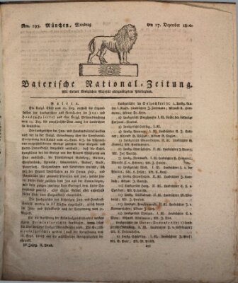 Baierische National-Zeitung Montag 17. Dezember 1810