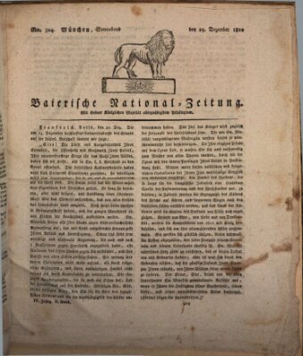 Baierische National-Zeitung Samstag 29. Dezember 1810